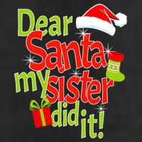 Dear Santa My Sister Did It Adult Drive Performance Visor