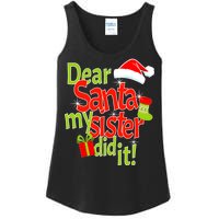 Dear Santa My Sister Did It Ladies Essential Tank