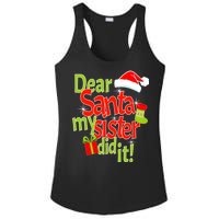 Dear Santa My Sister Did It Ladies PosiCharge Competitor Racerback Tank