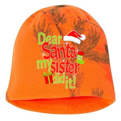 Dear Santa My Sister Did It Kati - Camo Knit Beanie