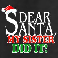 Dear Santa My Sister Did It Funny Christmas 7 Panel Mesh Trucker Snapback Hat