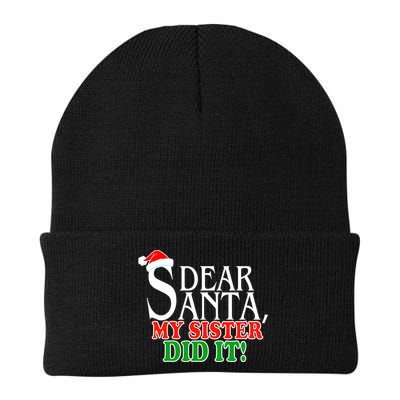 Dear Santa My Sister Did It Funny Christmas Beanie