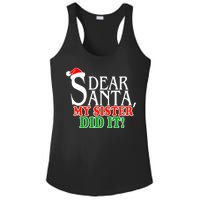 Dear Santa My Sister Did It Funny Christmas Ladies PosiCharge Competitor Racerback Tank