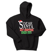 Dear Santa My Sister Did It Funny Christmas Kids Hoodie