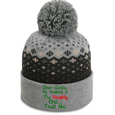 Dear Santa Naughty Husband The Baniff Cuffed Pom Beanie