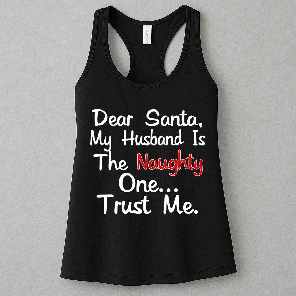 Dear Santa Naughty Husband Womens Tank Top