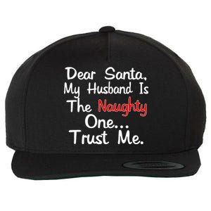 Dear Santa Naughty Husband Wool Snapback Cap