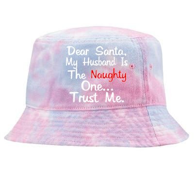 Dear Santa Naughty Husband Tie-Dyed Bucket Hat