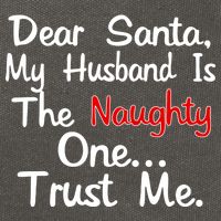 Dear Santa Naughty Husband Cotton Canvas Backpack
