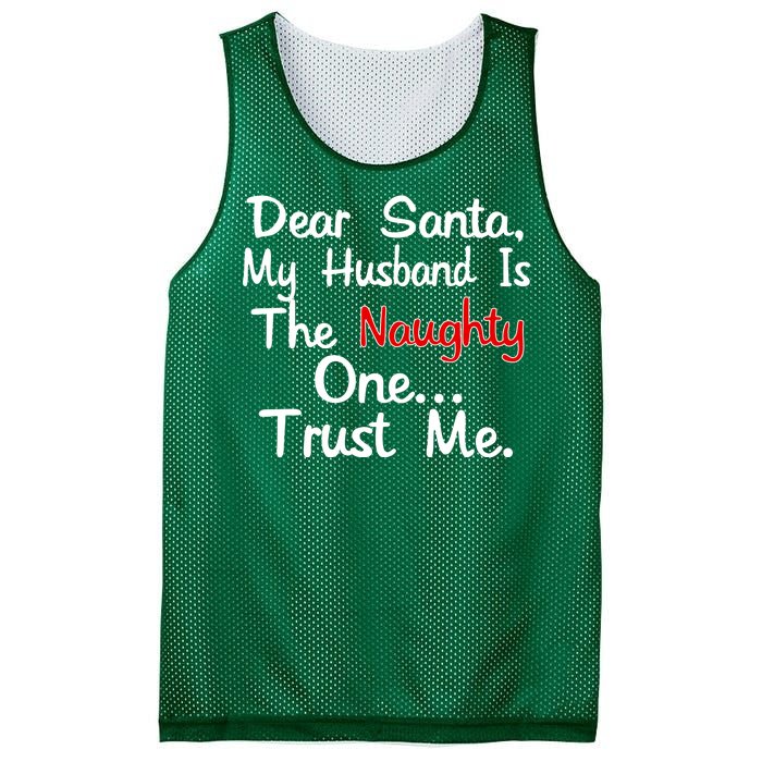 Dear Santa Naughty Husband Mesh Reversible Basketball Jersey Tank