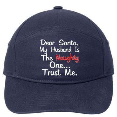 Dear Santa Naughty Husband 7-Panel Snapback Hat