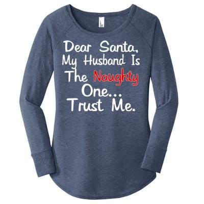 Dear Santa Naughty Husband Women's Perfect Tri Tunic Long Sleeve Shirt