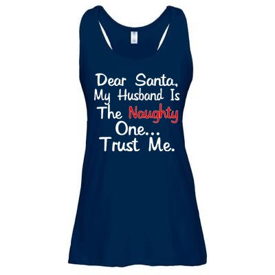 Dear Santa Naughty Husband Ladies Essential Flowy Tank