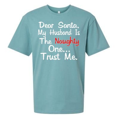 Dear Santa Naughty Husband Sueded Cloud Jersey T-Shirt