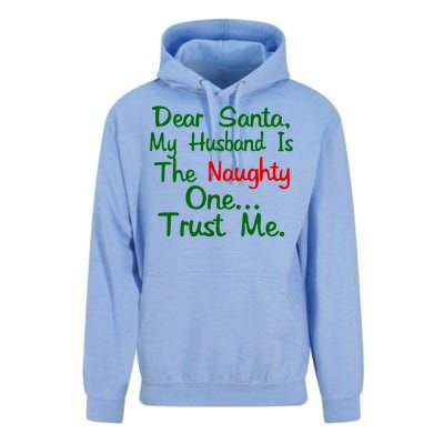 Dear Santa Naughty Husband Unisex Surf Hoodie