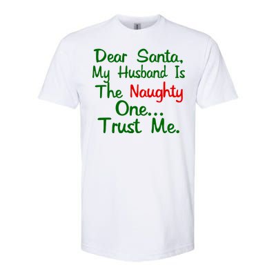 Dear Santa Naughty Husband Softstyle® CVC T-Shirt