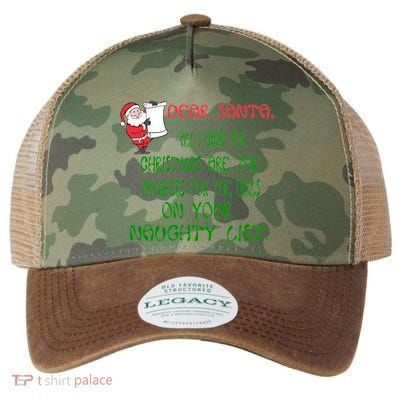 Dear Santa Naughty List Girls Numbers Funny Legacy Tie Dye Trucker Hat