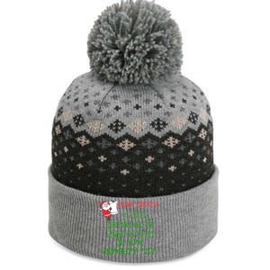 Dear Santa Naughty List Girls Numbers Funny The Baniff Cuffed Pom Beanie