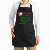 Dear Santa Naughty List Girls Numbers Funny Apron