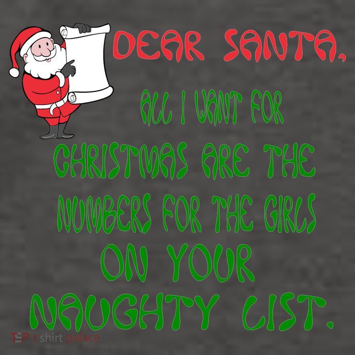 Dear Santa Naughty List Girls Numbers Funny Vector Backpack