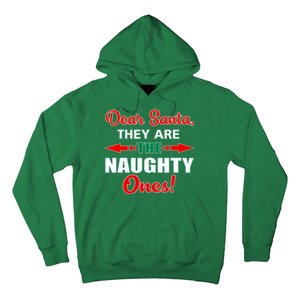 Dear Santa Naughty Ones Funny Christmas Hoodie