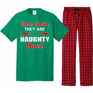 Dear Santa Naughty Ones Funny Christmas Pajama Set