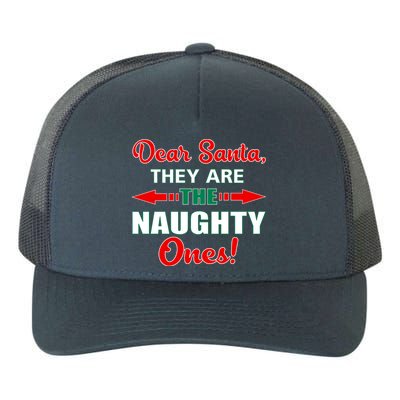 Dear Santa Naughty Ones Funny Christmas Yupoong Adult 5-Panel Trucker Hat