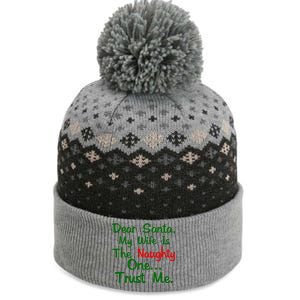 Dear Santa Naughty Wife The Baniff Cuffed Pom Beanie