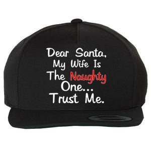 Dear Santa Naughty Wife Wool Snapback Cap