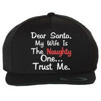 Dear Santa Naughty Wife Wool Snapback Cap