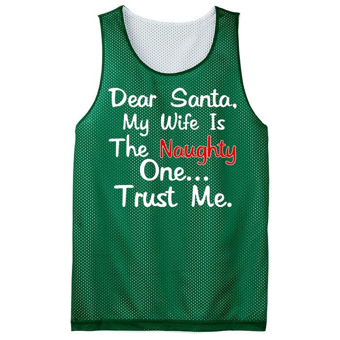 Dear Santa Naughty Wife Mesh Reversible Basketball Jersey Tank