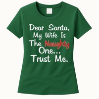 Dear Santa Naughty Wife Womens T-Shirt
