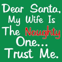 Dear Santa Naughty Wife Womens T-Shirt