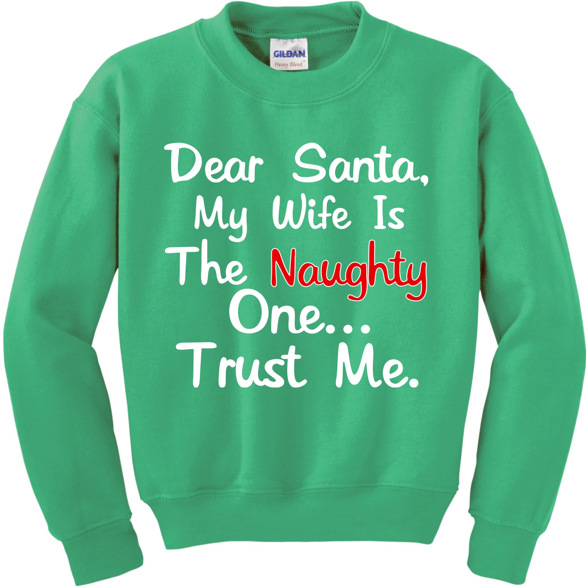 Dear Santa Naughty Wife Kids Sweatshirt
