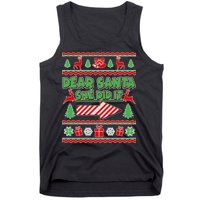 Dear Santa She Did It Ugly Christmas Matching Tank Top