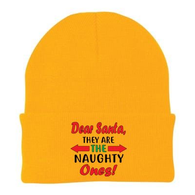 Dear Santa They Are The Naughty Ones Knit Cap Winter Beanie