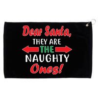 Dear Santa They Are The Naughty Ones Grommeted Golf Towel