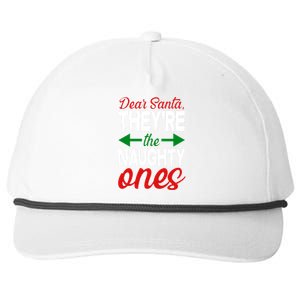 Dear Santa They're The Naughty Ones Snapback Five-Panel Rope Hat