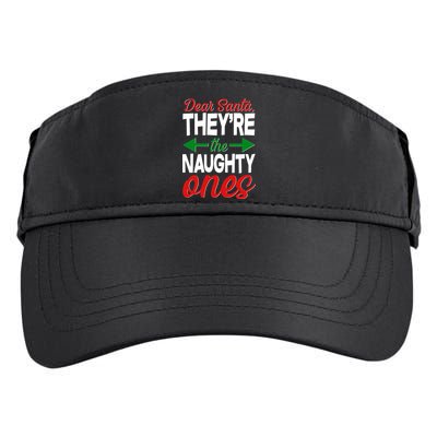 Dear Santa They're The Naughty Ones Adult Drive Performance Visor