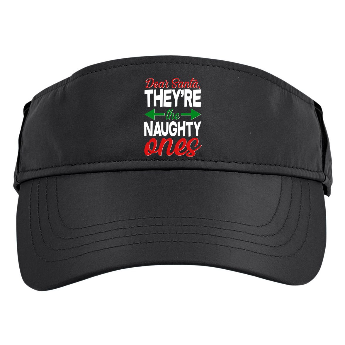 Dear Santa They're The Naughty Ones Adult Drive Performance Visor