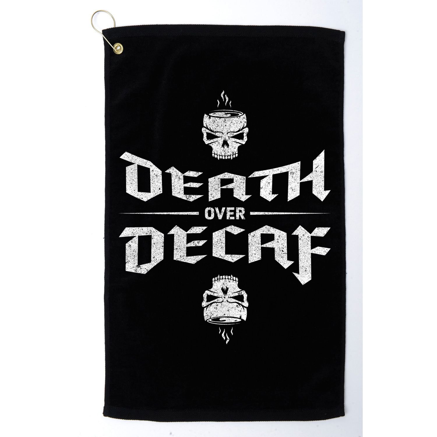 Death Over Decaf Golf Towel