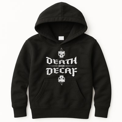 Death Over Decaf Kids Hoodie