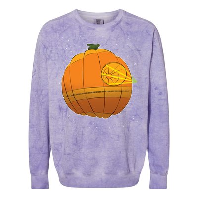 Death Star Pumpkin Halloween Colorblast Crewneck Sweatshirt