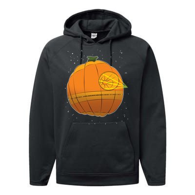 Death Star Pumpkin Halloween Performance Fleece Hoodie