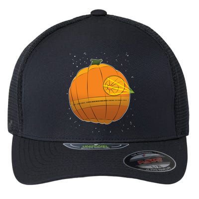 Death Star Pumpkin Halloween Flexfit Unipanel Trucker Cap