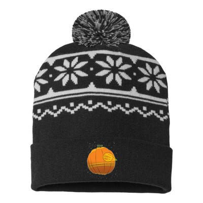 Death Star Pumpkin Halloween USA-Made Snowflake Beanie