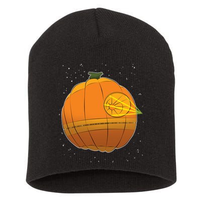 Death Star Pumpkin Halloween Short Acrylic Beanie