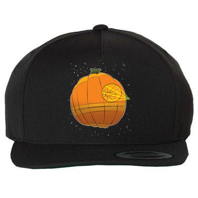 Death Star Pumpkin Halloween Wool Snapback Cap