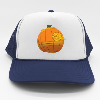 Death Star Pumpkin Halloween Trucker Hat