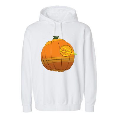 Death Star Pumpkin Halloween Garment-Dyed Fleece Hoodie